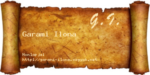 Garami Ilona névjegykártya